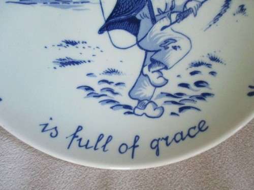 LIMITED EDITION VINTAGE 1973 ZENITH DELFT BLUE, HOLLAND BIRTHDAY PLATE - TUESDAY`S CHILD (BOY)