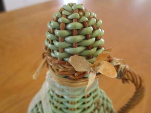 RARE!  3 VINTAGE 1930`s KWV WINES WICKER COVERED EAU DE COLOGNE PERFUME BOTTLES - AWESOME CONDITION