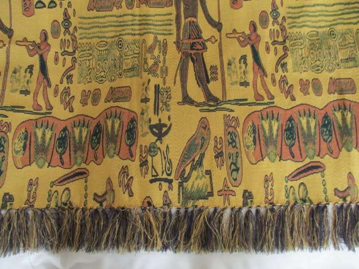 VERY LARGE AND STRIKING REVERSIBLE EGYPTIAN CLOTH/THROW MADE FROM WOVEN MATERIAL - 2.3M X 1.39M