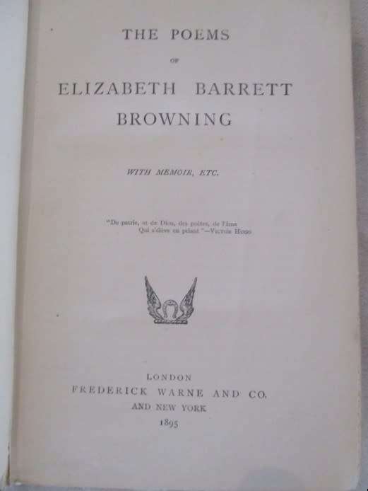 1895 - THE POEMS OF ELIZABETH BARRETT BROWNING