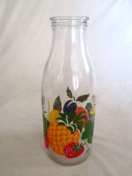 VINTAGE 1980`s LE PARFAIT, FRANCE MILK/FRUIT JUICE BOTTLE