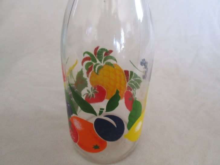 VINTAGE 1980`s LE PARFAIT, FRANCE MILK/FRUIT JUICE BOTTLE