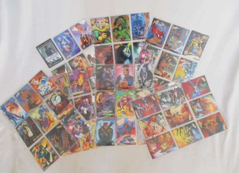 SET ONE - SIXTY 1995 FLEER ULTRA SPIDERMAN TRADING CARDS - MINT IN PLASTIC SLEEVES