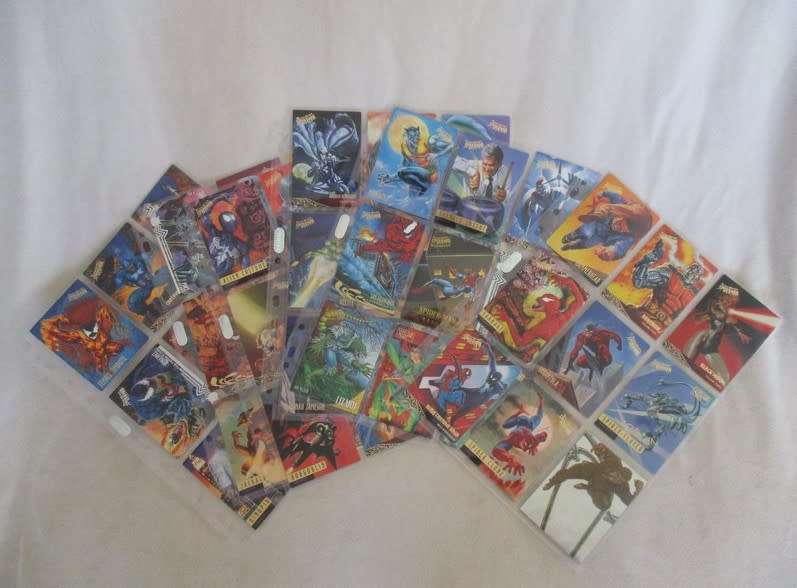 SET TWO - FIFTY FOUR 1995 FLEER ULTRA SPIDERMAN TRADING CARDS - MINT IN PLASTIC SLEEVES