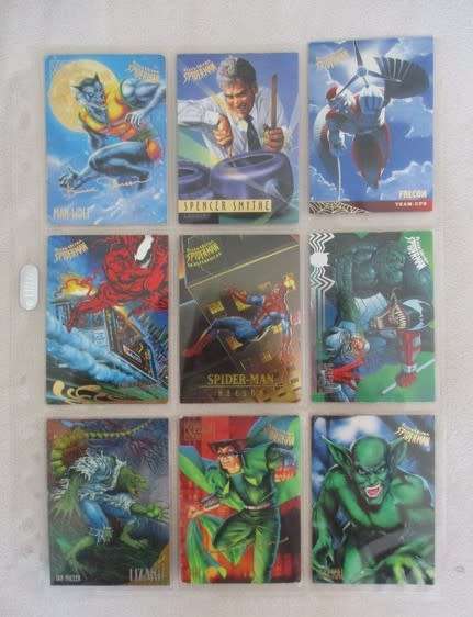 SET TWO - FIFTY FOUR 1995 FLEER ULTRA SPIDERMAN TRADING CARDS - MINT IN PLASTIC SLEEVES