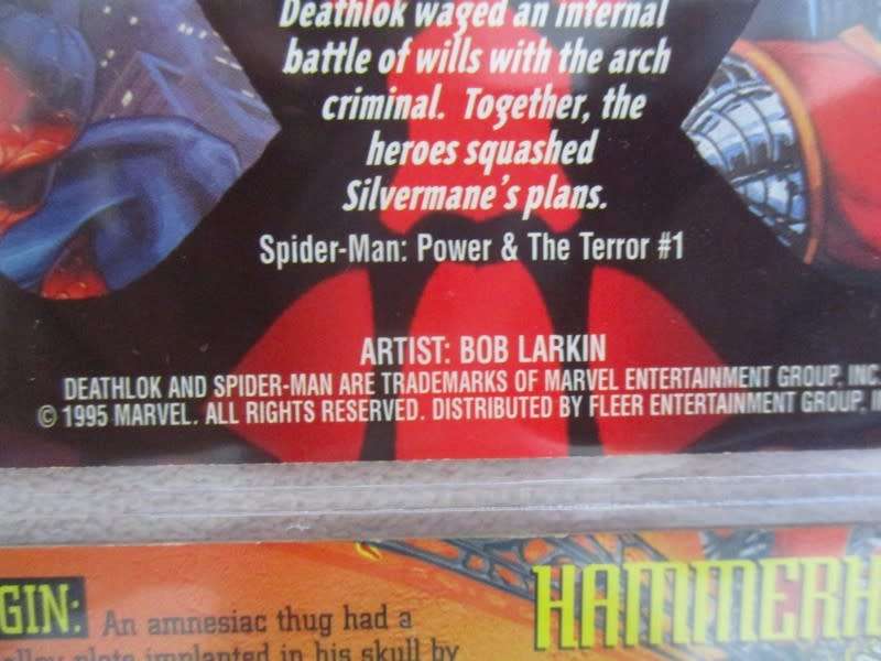 SET TWO - FIFTY FOUR 1995 FLEER ULTRA SPIDERMAN TRADING CARDS - MINT IN PLASTIC SLEEVES