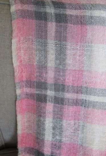 VERY LARGE GENUINE JAN-PAUL BARNARD HAND WOVEN MOHAIR THROW - 2.03M X 1.94M (2030MM X 1940MM)