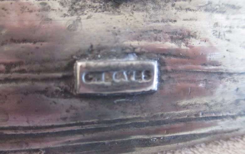 VINTAGE CARROL BOYES PEWTER SOAP DISH WITH NUDE LADY