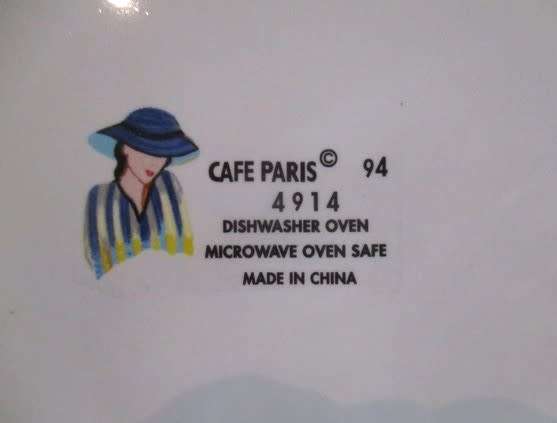 Large, collectable Cafe Paris plate - no. 4914 (1994)