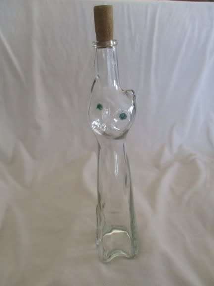 Vintage Cat-shaped bottle (complete with curly tail)
