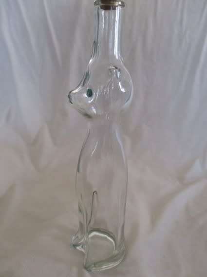 Vintage Cat-shaped bottle (complete with curly tail)