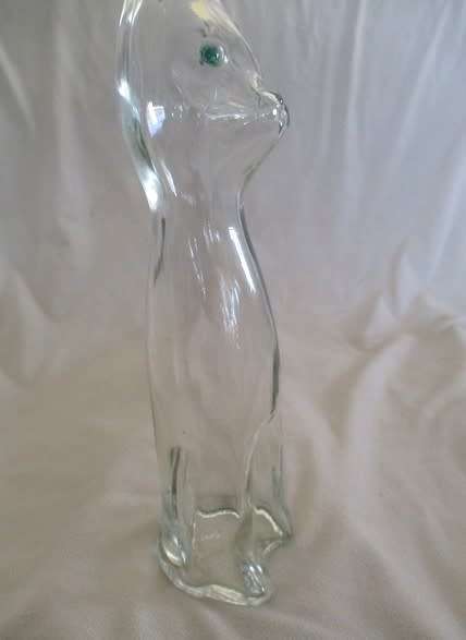 Vintage Cat-shaped bottle (complete with curly tail)