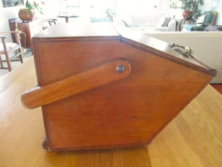 For Roxanna1 only - Large antique wooden coal scuttle/storage box