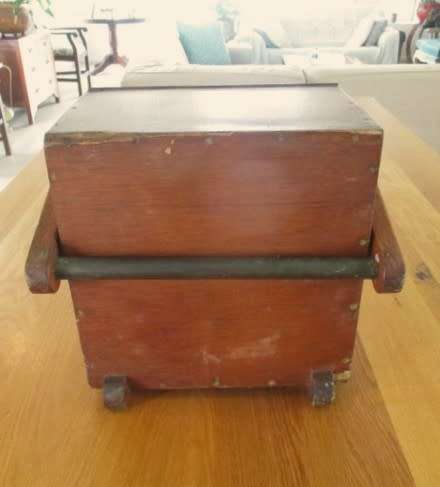 For Roxanna1 only - Large antique wooden coal scuttle/storage box