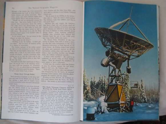 Six 1955 & 1956 National Geographic magazines (bound) plus book ex N.G. Writer & editor