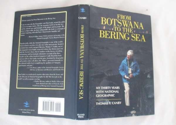 Six 1955 & 1956 National Geographic magazines (bound) plus book ex N.G. Writer & editor