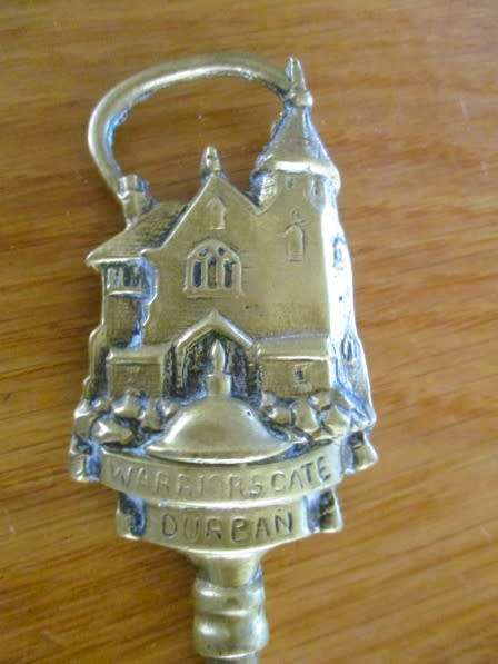 Vintage solid brass fireside poker - Warriors Gate, Durban (M.O.T.H. shrine and militaria museum)