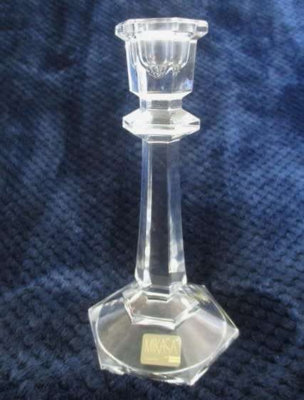 A pair of Mikasa, Austria glass candlesticks in excellent condition