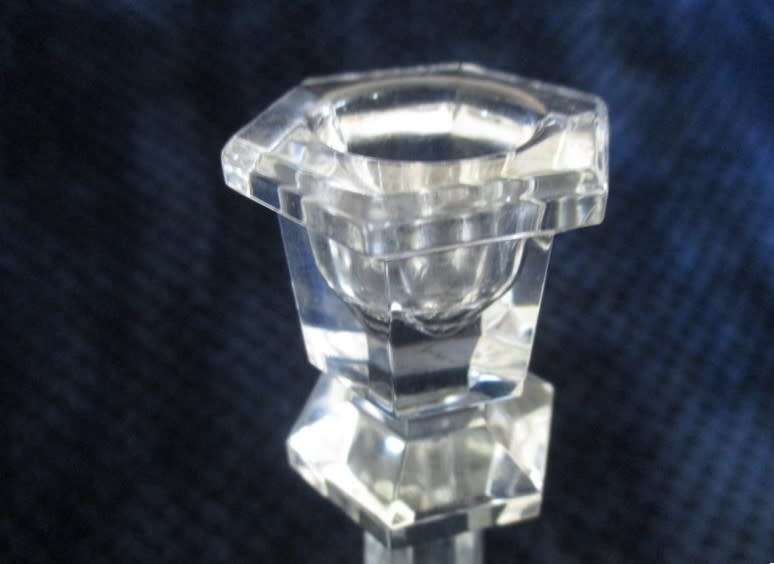 A pair of Mikasa, Austria glass candlesticks in excellent condition