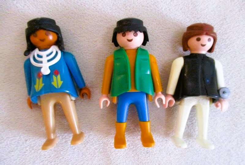 Eight Playmobil figures with size-compatible extras