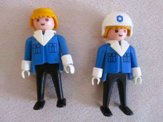 Eight Playmobil figures with size-compatible extras