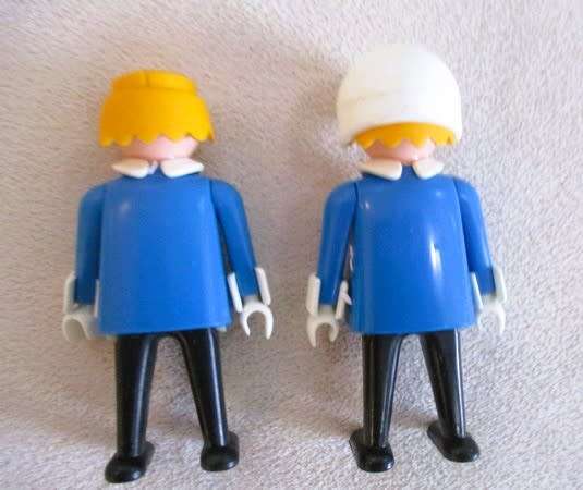 Eight Playmobil figures with size-compatible extras