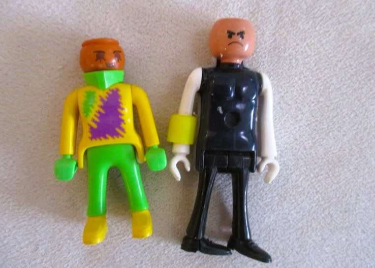 Eight Playmobil figures with size-compatible extras