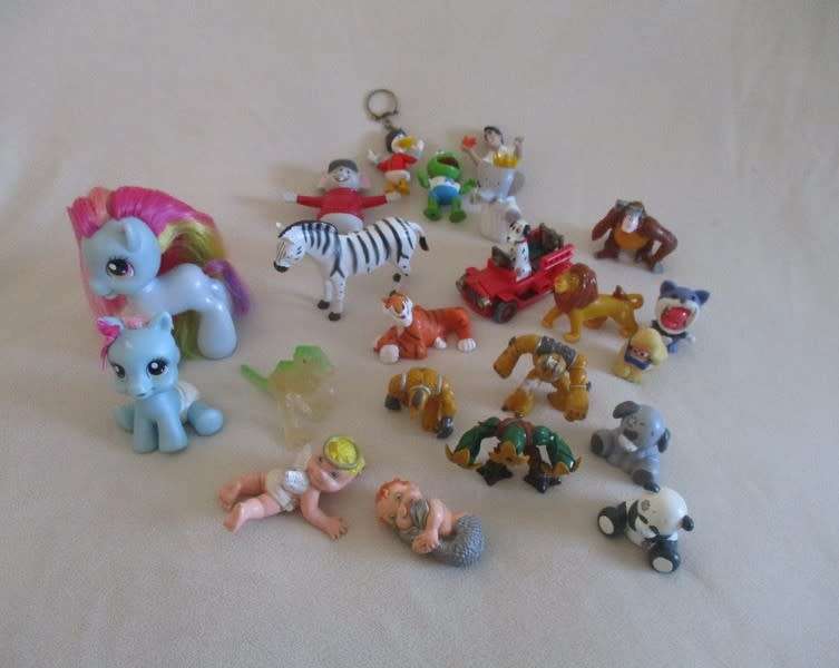 A batch of twenty two small, collectable toys (to save for Christmas stockings?)