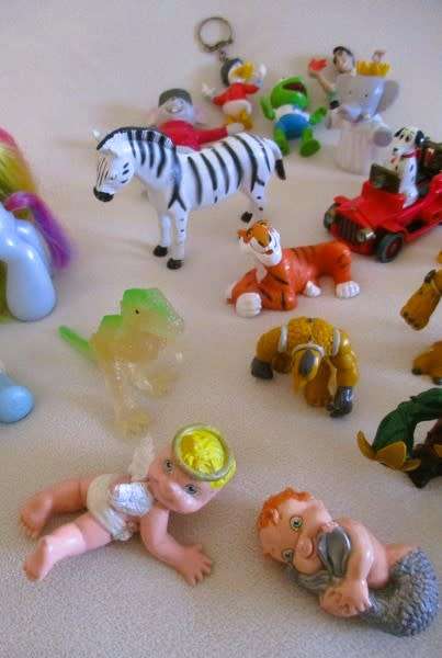 A batch of twenty two small, collectable toys (to save for Christmas stockings?)