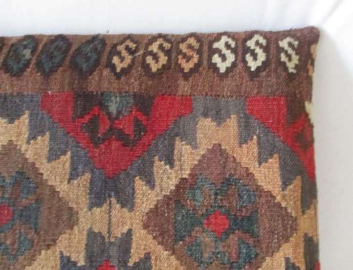 A large vintage hand knotted Afghan Kilim/Kelim cushion