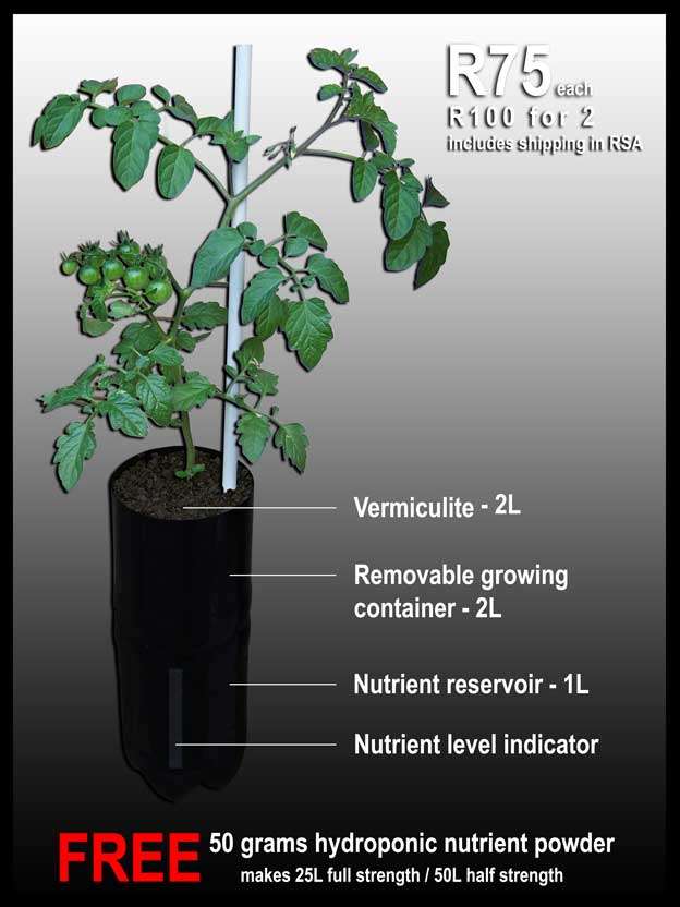 Hydroponic unit - FREE shipping in RSA & nutrient powder