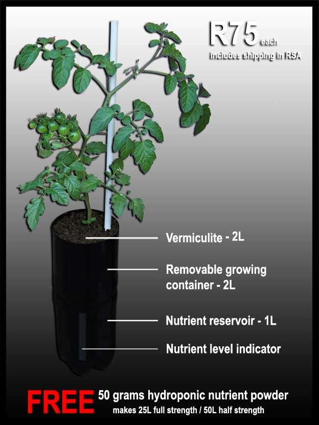 Hydroponic unit - FREE shipping in RSA & nutrient powder