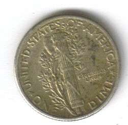 1940 USA 1 DIME 2.50gr .900 SILVER