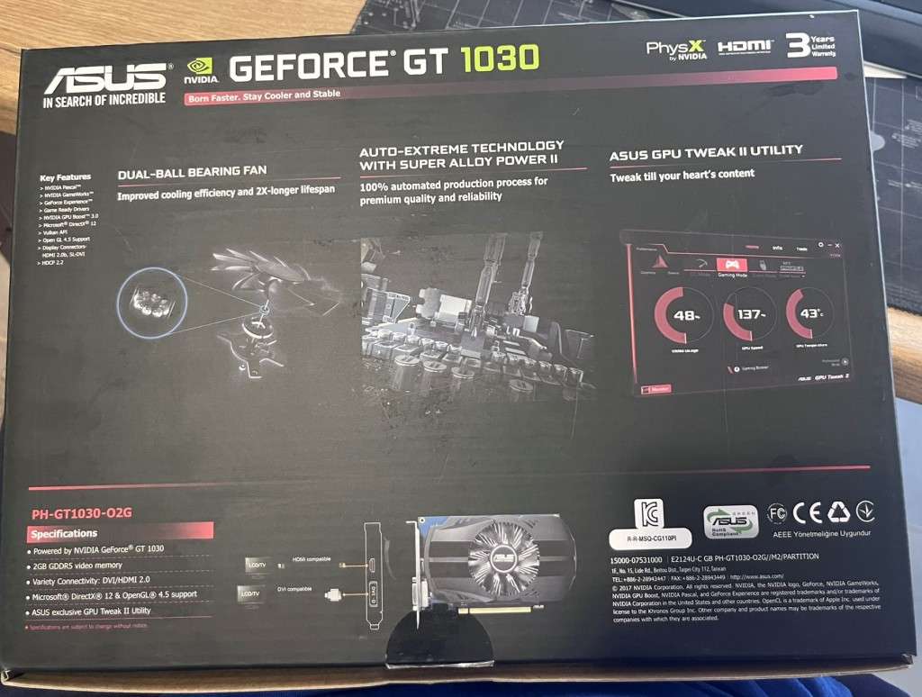 ASUS GT 1030 2GB OC GPU
