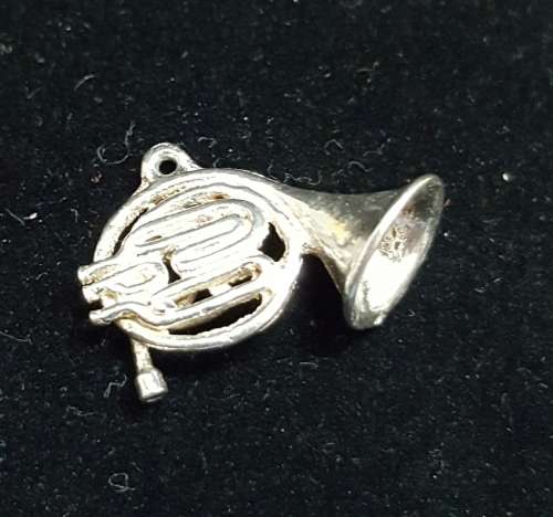 Sterling silver french horn  charm