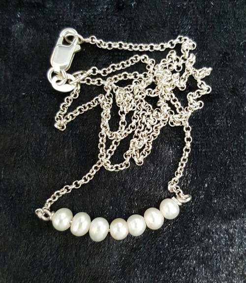 Very Beautiful  Silver  Chain With PEARLS
