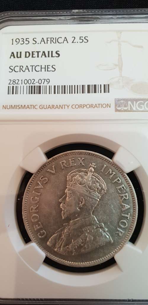 1935 S.AFRICA 2.5S AU  DETAILS  SCRATCHED
