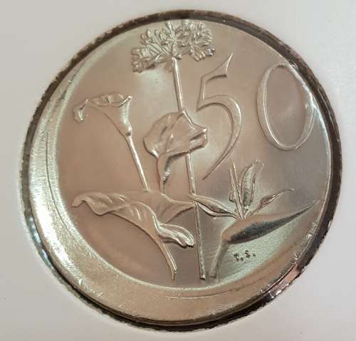 South Africa 50 cent 1989 Offset Strike