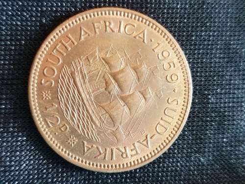 SOUTH AFRICA  1/2 d 1959