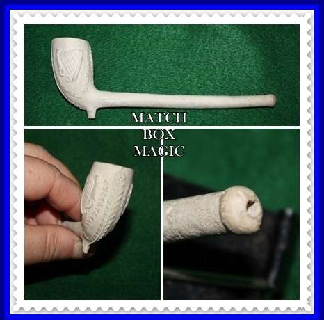 VINTAGE CLAY PIPE WITH UNUSUAL MARKINGS TAKE A LOOK