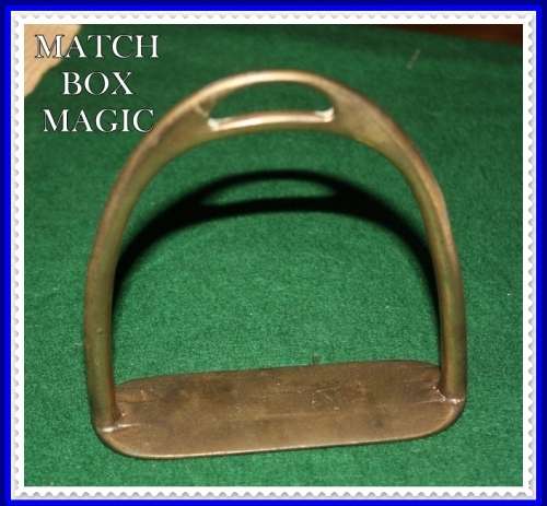 ONE BRASS STIRRUP PERFECT AS A PAPER WEIGHT OR DOOR NOCKER OR A TOWEL HOLDER