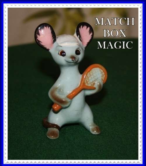 TENNIS RACQUET MOUSE FIGURINE