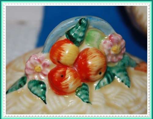 CLARICE CLIFF SUGAR BOWL   CELTIC HARVEST DESIGN, LOVELY CONDITION.