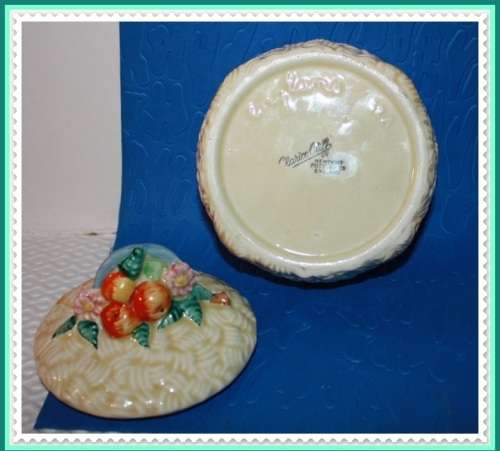 CLARICE CLIFF SUGAR BOWL   CELTIC HARVEST DESIGN, LOVELY CONDITION.