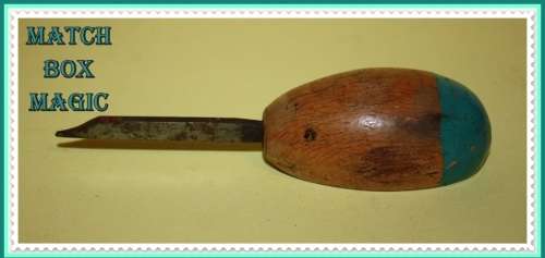 VINTAGE TOOL WITH WOODEN HANDLE