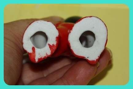 VINTAGE PIXIE DRESSED IN RED PLAYING VIOLIN