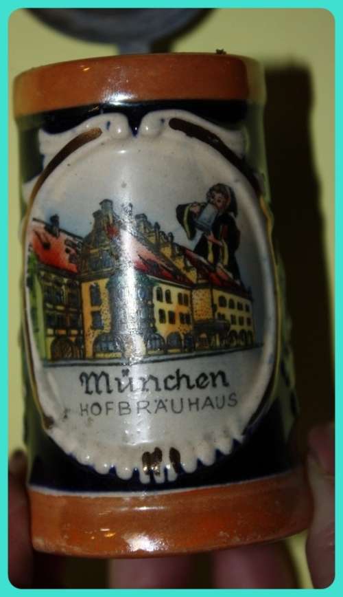 MUNCHEN HOFBRAUHAUS LIDDED TANKARD SMALL