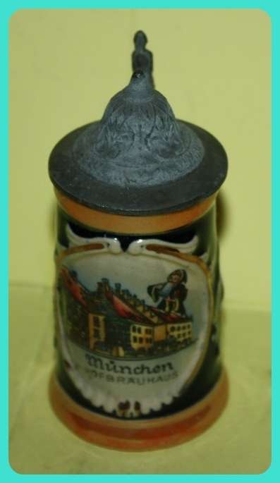MUNCHEN HOFBRAUHAUS LIDDED TANKARD SMALL