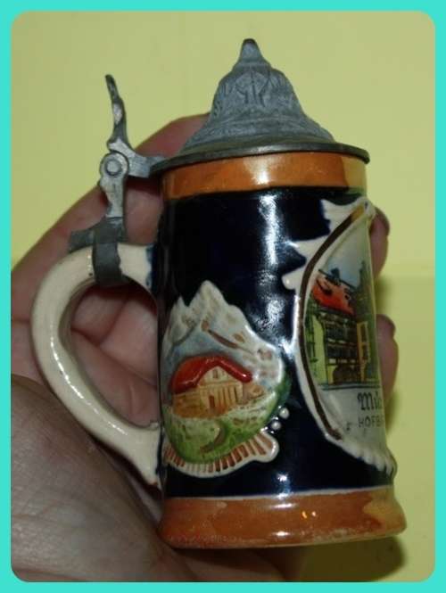 MUNCHEN HOFBRAUHAUS LIDDED TANKARD SMALL