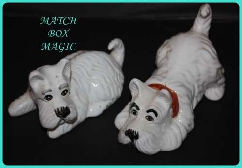 PAIR OF SCOTTIE DOG ORNAMENTS TOO CUTE